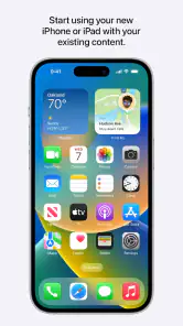 Stap over op iOS screenshot