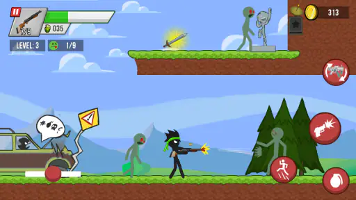 Stick vs Zombies: Platformer screenshot
