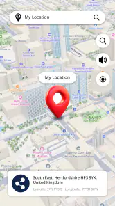 Street View-kaart en navigatie screenshot
