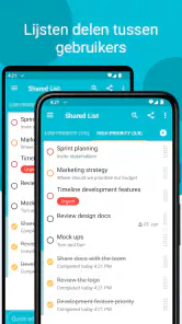 Tasks: takenlijst & taken screenshot