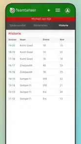 Teambeheer Darts screenshot