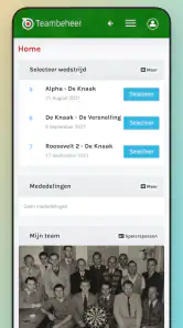 Teambeheer Darts screenshot