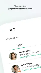 Teamy: app voor sportteams screenshot