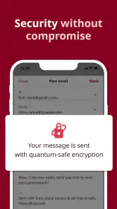 Tuta: beveiligde e-mail screenshot