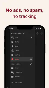 Tuta: beveiligde e-mail screenshot