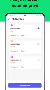 Tweede telefoonnummer krijgen screenshot