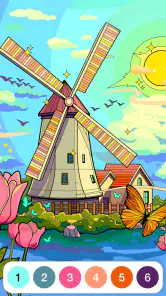 Verf op nummer kleurspellen screenshot