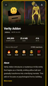 Verity Mod for Minecraft PE screenshot