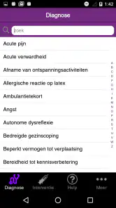 Verpleegk. interventies (NIC) screenshot