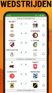 Voetbal Uitslagen Eredivisie screenshot