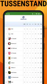 Voetbal Uitslagen Eredivisie screenshot