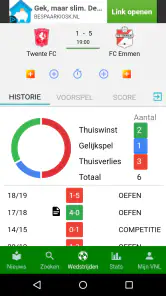 Voetbalnederland Liveuitslagen screenshot