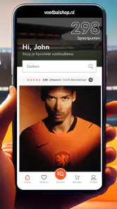 Voetbalshop screenshot