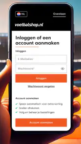 Voetbalshop screenshot