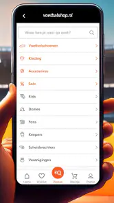 Voetbalshop screenshot