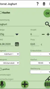 Vorrat, Lager, Einkaufslisten screenshot