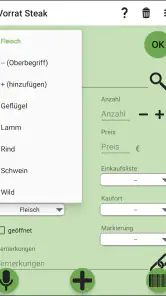 Vorrat, Lager, Einkaufslisten screenshot