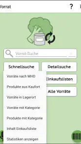 Vorrat, Lager, Einkaufslisten screenshot