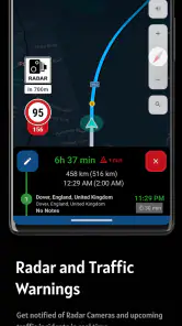 Vrachtwagen navigatie CargoT screenshot