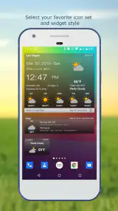 Weer & klok Widget screenshot