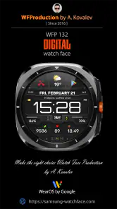 WFP 132 Digital watch face screenshot