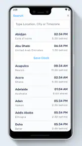 World Clock screenshot