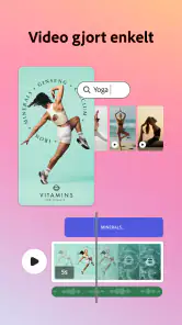 Adobe Express: AI-bilde, video screenshot