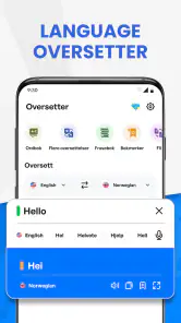 Alle språk Oversetter app screenshot