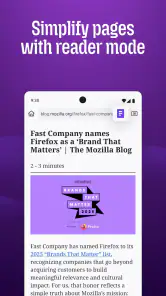 Firefox Fast & Private Browser screenshot