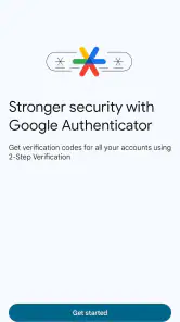 Google Autentisering screenshot