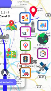 GPS-navigasjon, kart og rute screenshot