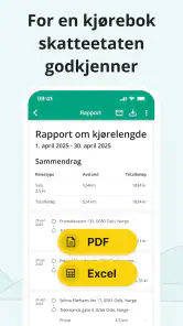 Kjørebok fra Driversnote screenshot