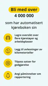 Kjørebok fra Driversnote screenshot