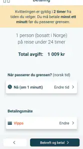 Kvoteappen screenshot