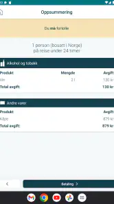 Kvoteappen screenshot