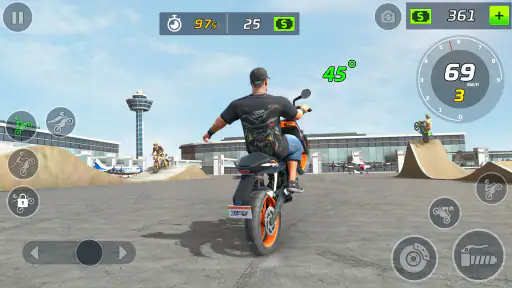 motorsykkel wheelie spill screenshot