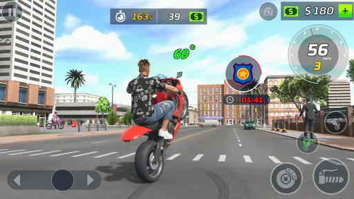 motorsykkel wheelie spill screenshot