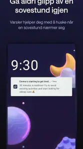 Napper: Søvnplan og logg screenshot