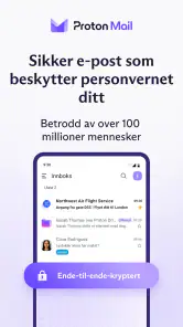 Proton Mail: Kryptert e-post screenshot