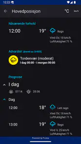 Regn Alarm (Rain Alarm) screenshot