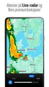 Transparente klokke og vær screenshot