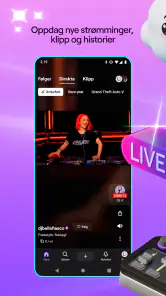 Twitch: Direktesendt strømming screenshot