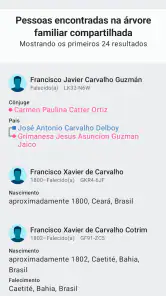 Árvore do FamilySearch screenshot