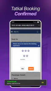 Auto Train Ticket Booking screenshot