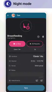 Baby Daybook - Amamentação screenshot