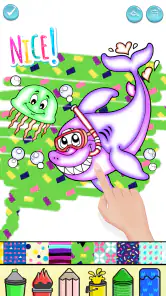Baby Shark Glitter Coloring screenshot