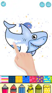 Baby Shark Glitter Coloring screenshot