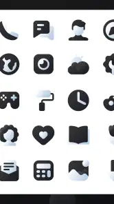 Black Icon Pack : LuX screenshot