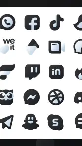 Black Icon Pack : LuX screenshot