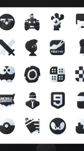 Black Icon Pack : LuX screenshot